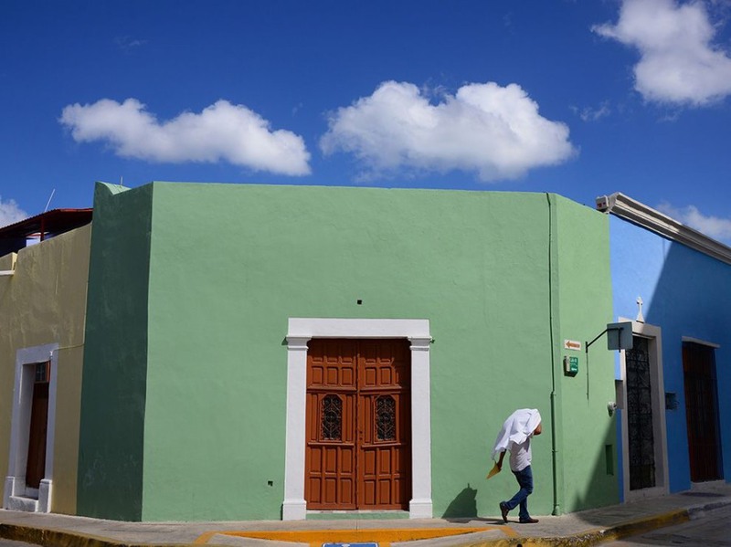17  "Цветной квартал". Колониальная архитектура в Кампече, Юкатан, Мексика. Автор - Antonio Feci.