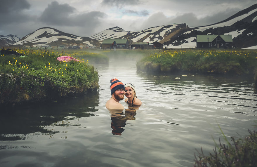 7 Мы купались в горячих источниках в Исландии