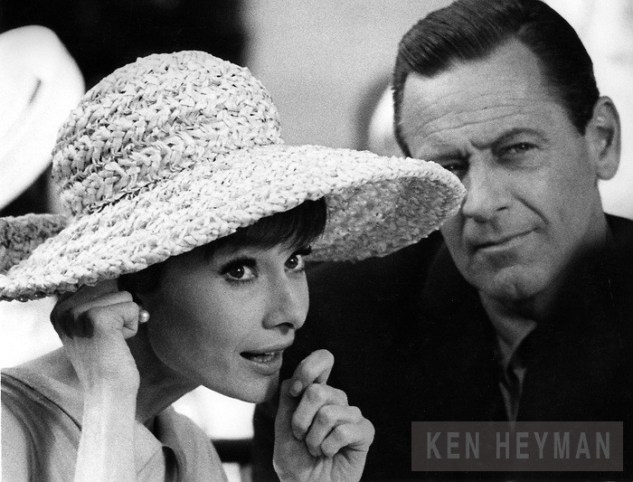 3 Audrey Hepburn on the movie set with Bill Holden.