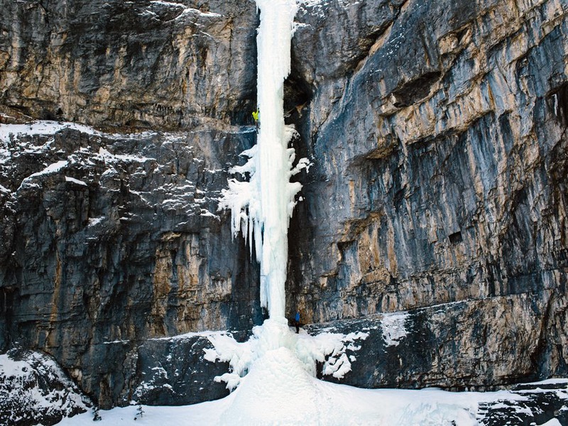 2 Ice Climbing Fearful Symmetry, Canadian Rockies, Alberta
Photograph by Forest Woodward.