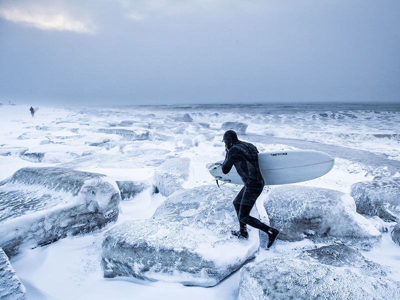 10 Winter Surfing in Cook Inlet, Alaska
Photograph by Scott Dickerson.