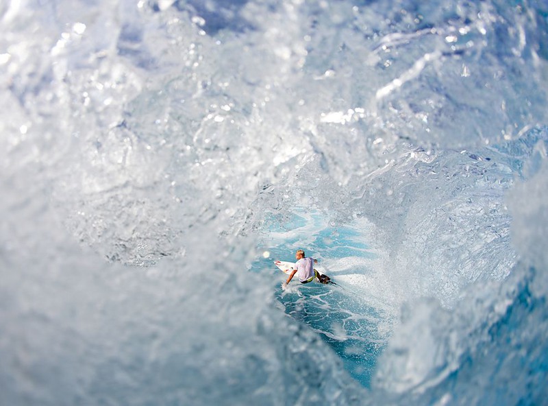 26 Surfing at Teahupo'o, Tahiti, French Polynesia
Photograph by Jon Frank.