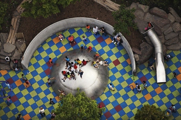 16 Union Square Park playground, Gramercy, Manhattan, New York, United States