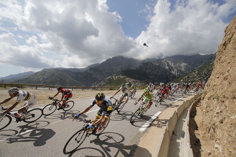 28 Cycling Corsica, Tour de France
Photograph by Christophe Ena, AP.