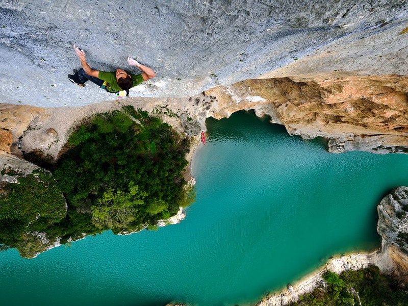 33 Climbing in the Verdon Gorge, France&#8232;&#8232;
Photograph by Keith Ladzinski.
