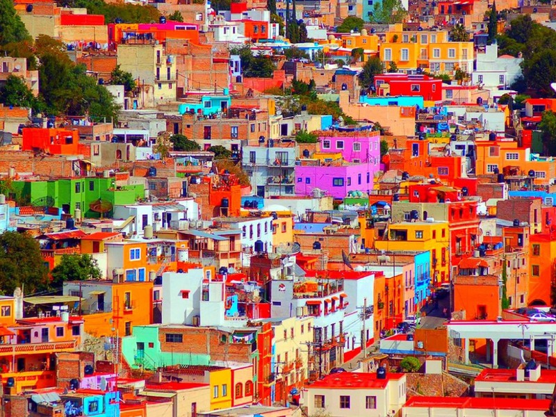 20 Цветные дома города Гуанахуато. Источник: blogspot.com.