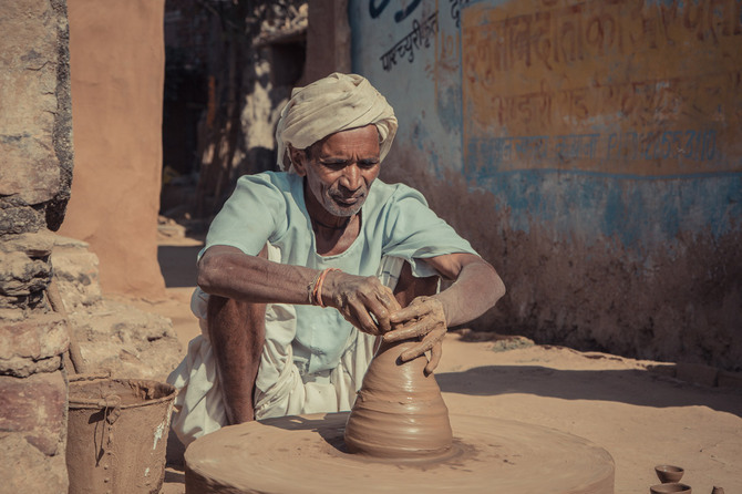 12 Local craft in rural settlement north of Bharatpur, Rajasthan