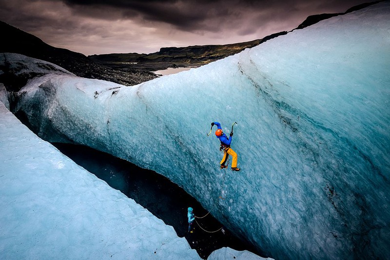 43 Climbing Myrdalsjokull Glacier, Iceland
Photograph by Keith Ladzinski.
