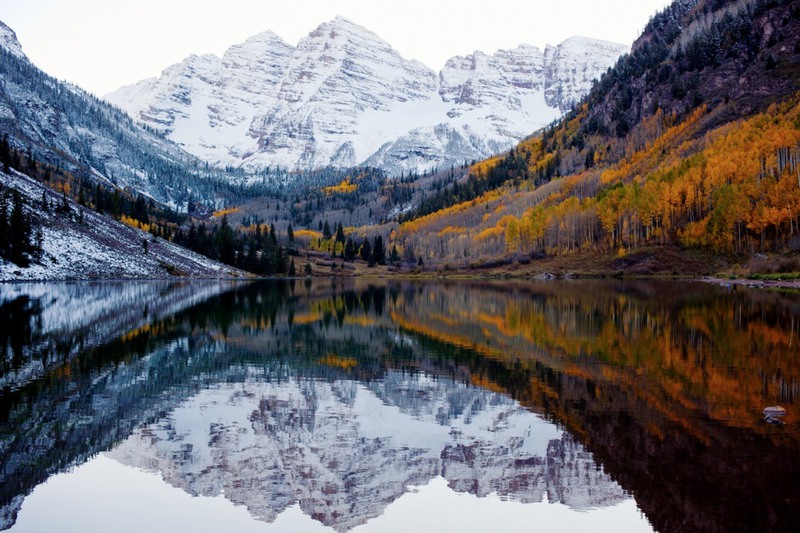 14 "Встреча осени и зимы." Колорадо, США. Источник: eff Howe