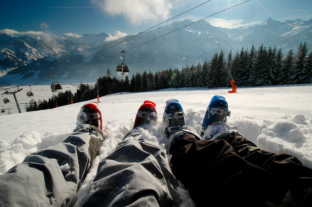 На лыжах в Австрии.
