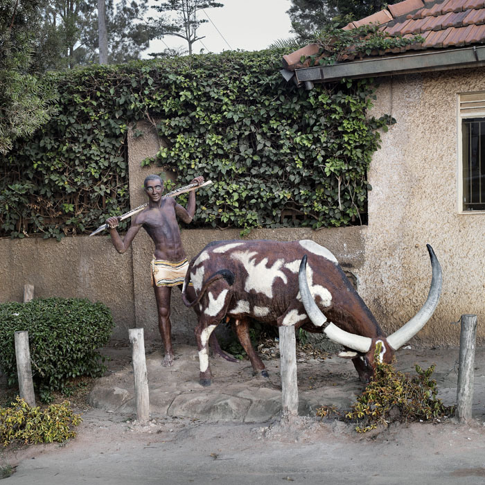 10 Traditional Bahima herdsman statue. Mbarara, Kiruhura district, Western Region, Uganda 2012