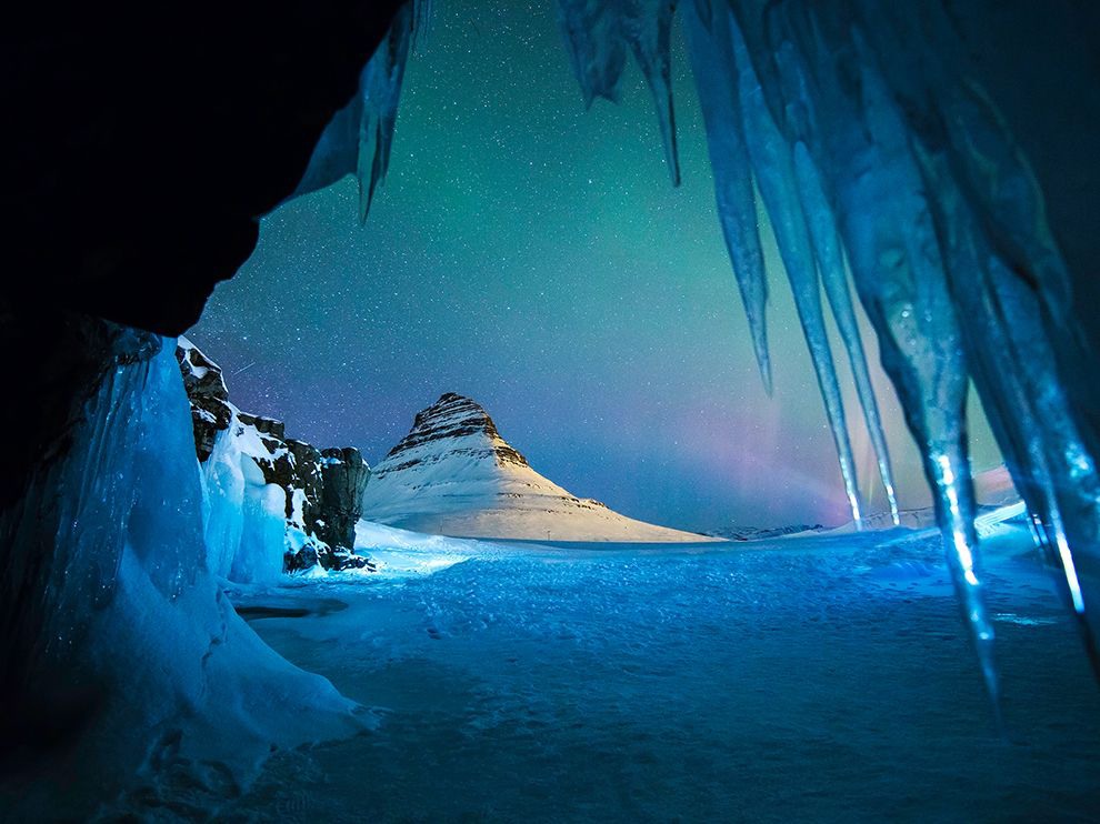 10 "Ледяной пик". Автор - Fran Llano. Снимок сделан на полуострове Снайфедльснес (Исландия).