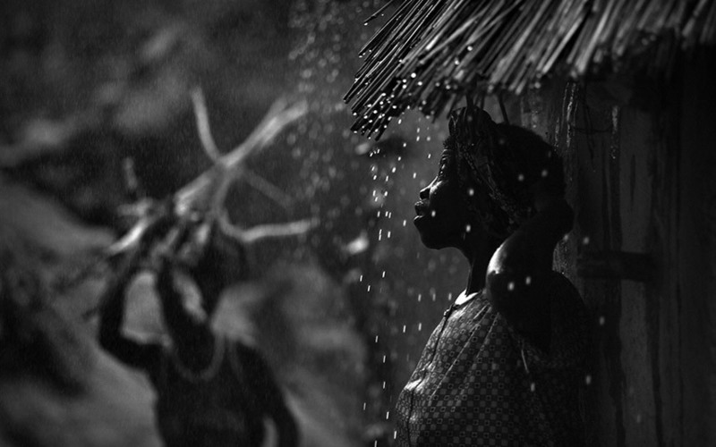 21 Автор - Timothy Allen. На фото женщина, укрывшаяся от дождя.
