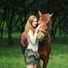 with horse