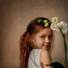girl with orchid