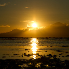 Закат на острове Gili Trawangan