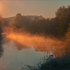 Схід сонця над рікою Горинь