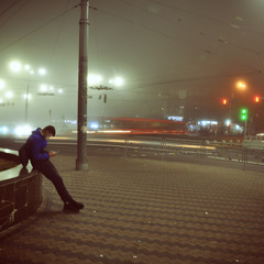 туман в городе