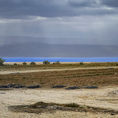 Пустнынный берег Мертвого моря