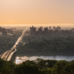 Киев. Утренняя панорама Левый берег