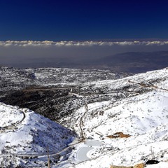 Вид с горы Хермон зимой