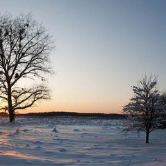 Зимовий захід сонця
