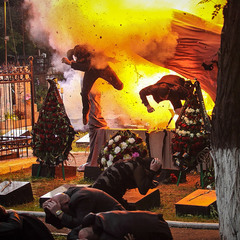 Взрыв на кладбище