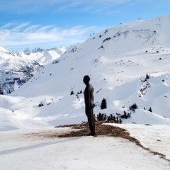 Antony Gormley's sculpture, Austrian Alps