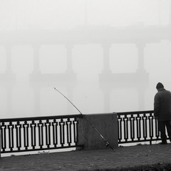 Рыбалка, туман