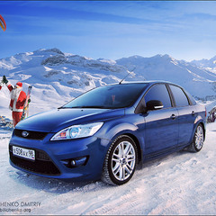 Новогодняя зарисовка в Альпах (Ford Focus II)