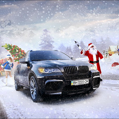 С наступающим Новым Годом (BMW X6 M)