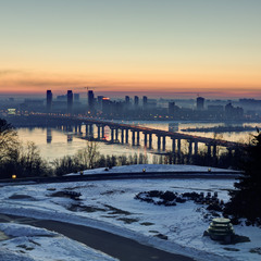 Киев, морозное утро