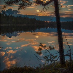 Про осень , вечер  и озеро в лесу...