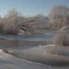 Зима Річка Іній