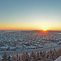 Захід сонця на горі Почаївській