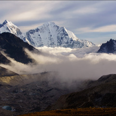 Вид на ледник Кхумбу