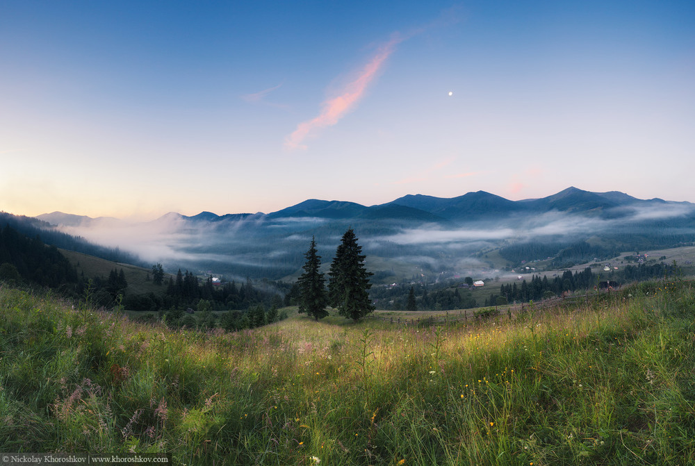 Горы Карпаты панорама