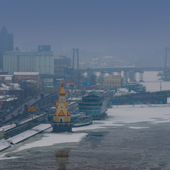Туманная перспектива города (Киев, январь)