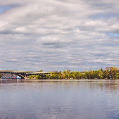 Киев. Вид на мост Метро и Гидропарк