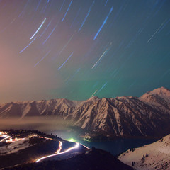 Ночь на Большом Алматинском Озере