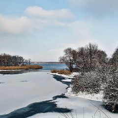 Зима на Карачунівському водосховищі