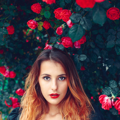 portrait in roses