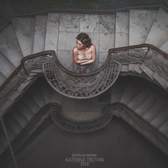 Bride on a staircase