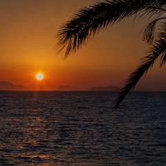 закат на Эгейском море