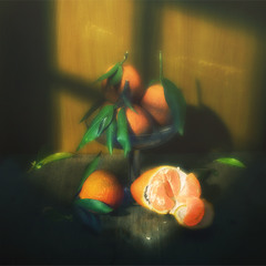 натюрморт с мандаринами