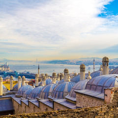 View from Süleymaniye Mosque, Istanbul, Turkey