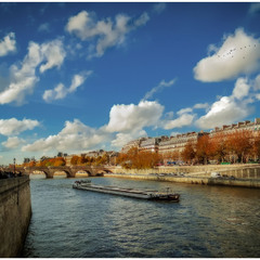 Франция.Париж,река Сена...ноябрь 2014 года.