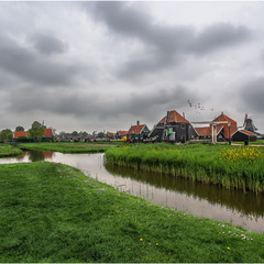 Моросит дождик...Заансе-Сханс— музей под открытым небом в муниципалитете Занстад в Нидерландах.