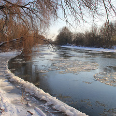 Волинь. Льодостав на річці Стир.