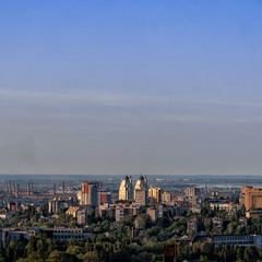 Днепр. Общий вид на город в сторону Новомосковска